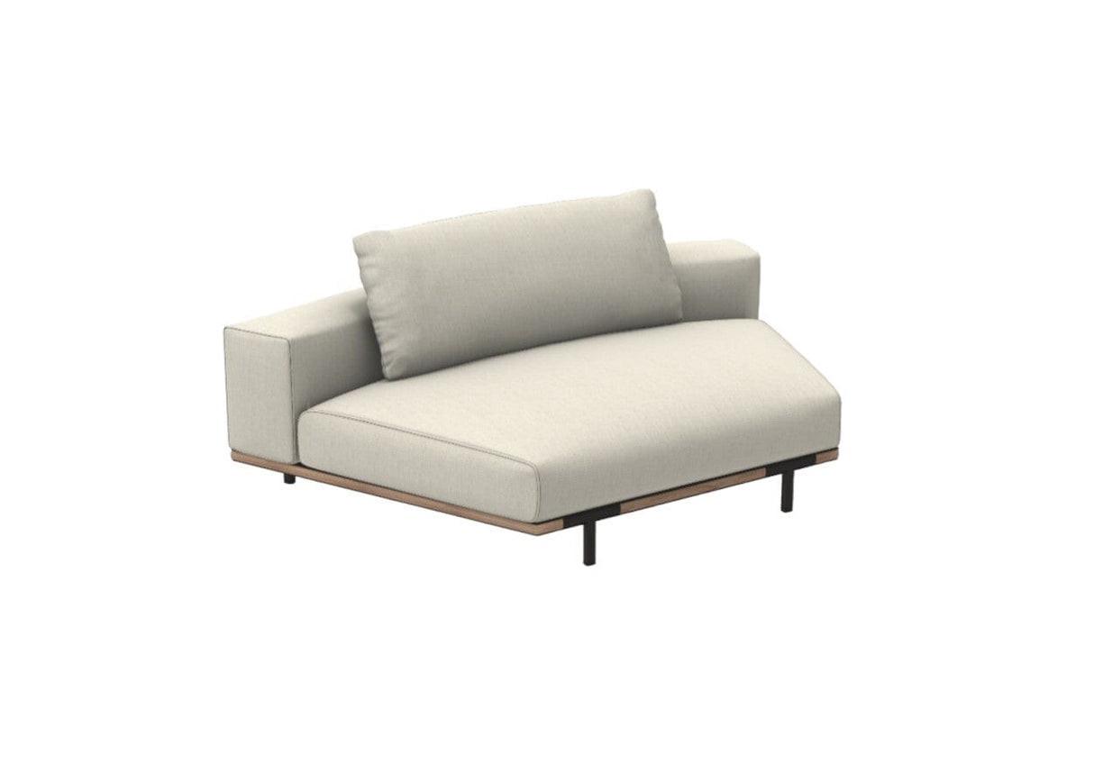 Ethimo Costiera Module d'angle Alu Carbon + Teak Maiorca