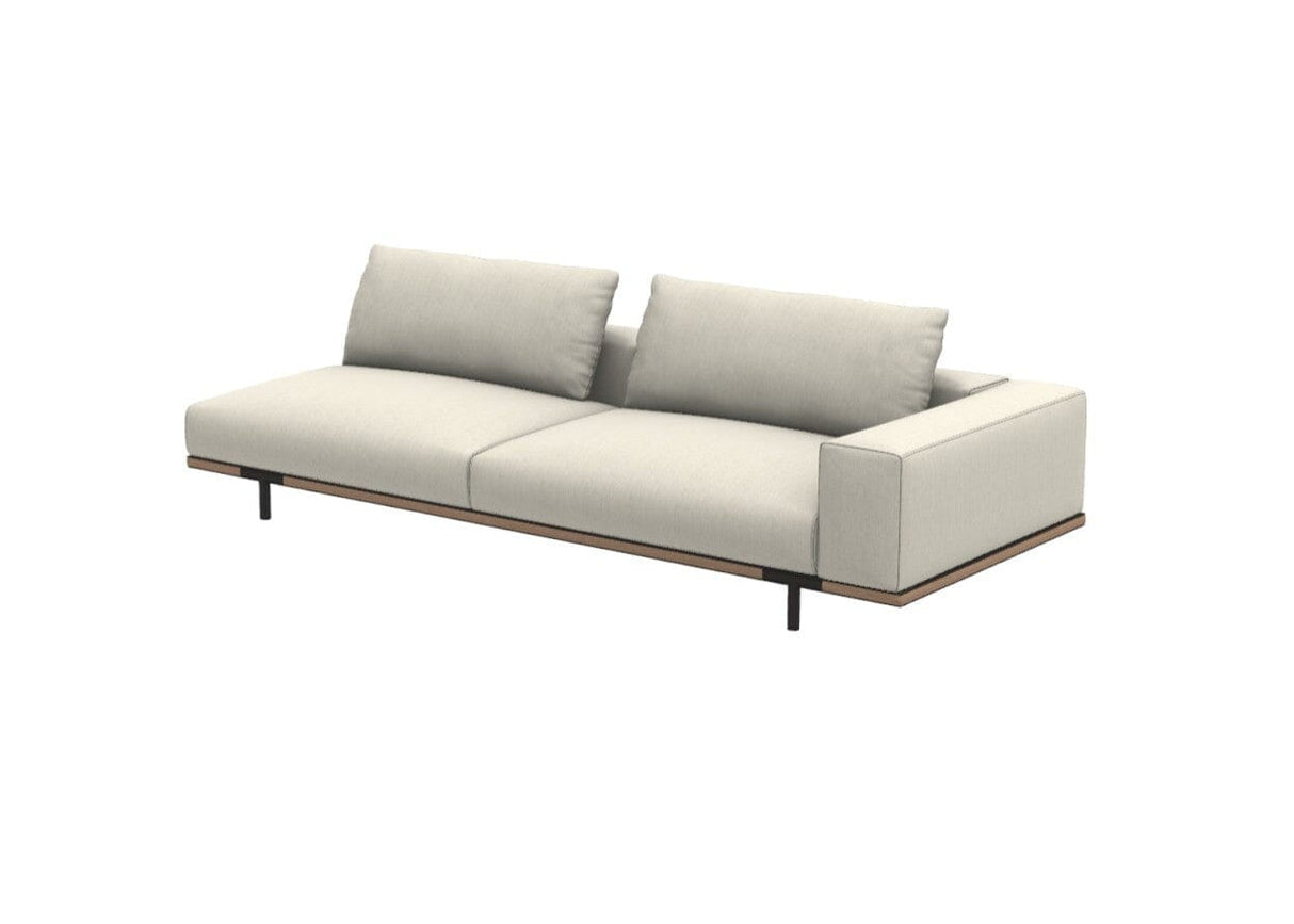 Ethimo Costiera Module d'extrémité Gauche Alu Carbon + Teak