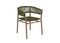 Ethimo Kilt Fauteuil repas Natural Teak + Round Rope Olive Green 