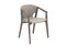 Ethimo Knit Fauteuil repas Pickled Teak + Rope Light Grey 