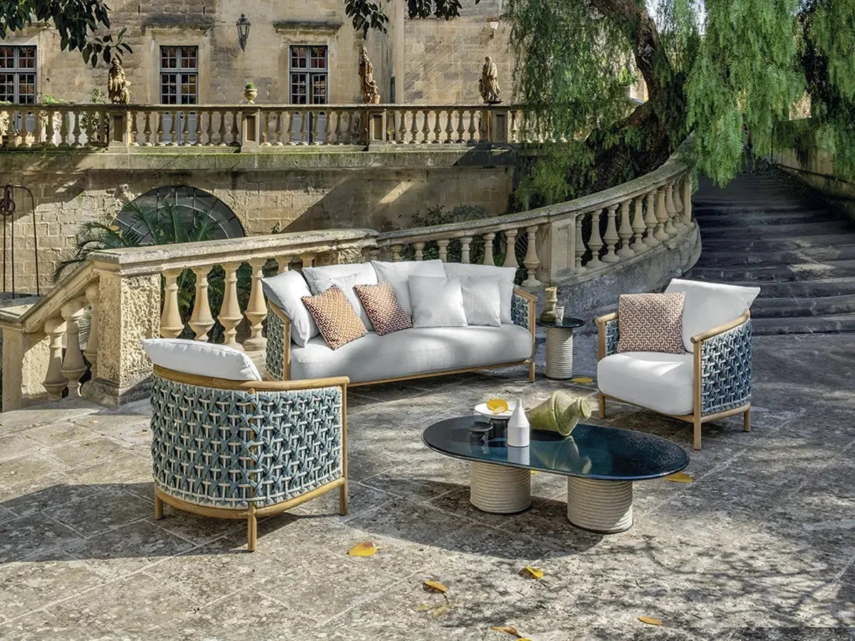 Ethimo Patio Fauteuil Club Lounge, coussins en sus