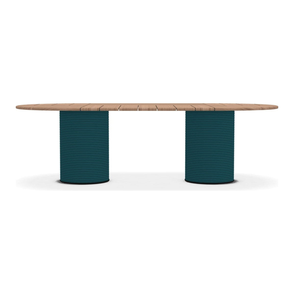 Ethimo Patio Table repas ovale 240x120cm h:72cm Rope Laguna - Natural Teak