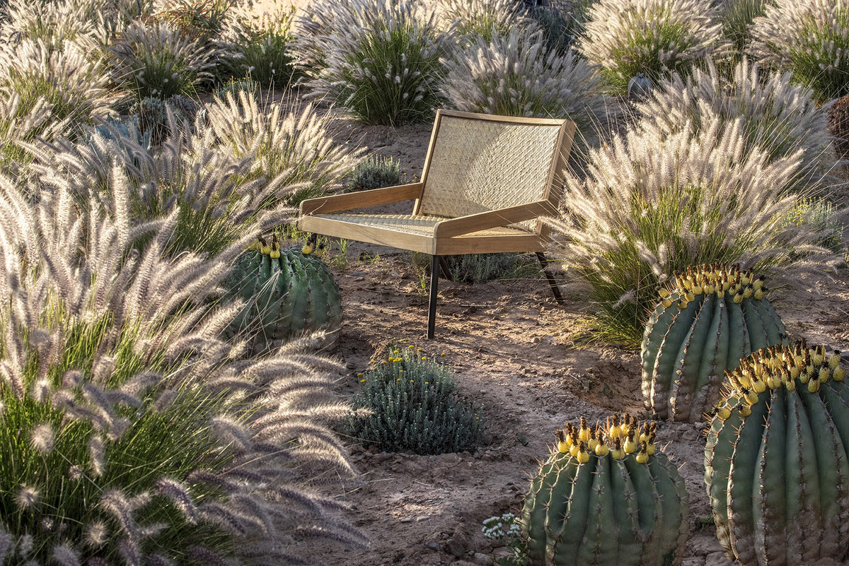 Ethimo Allaperto Veranda Fauteuil bas Lounge Rotin naturel