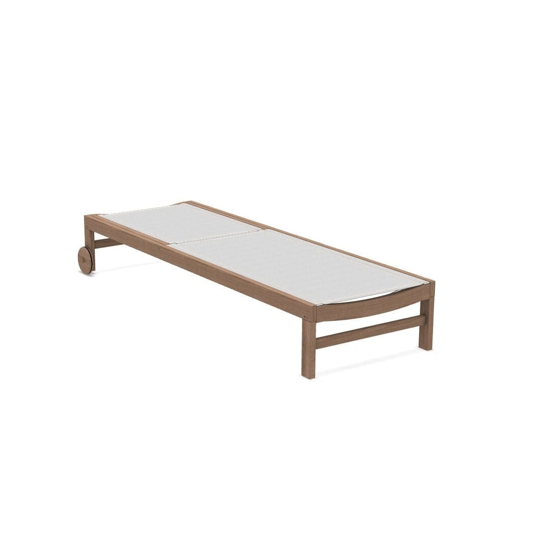Ethimo Sand Chaise longue Teak + White Ethitex
