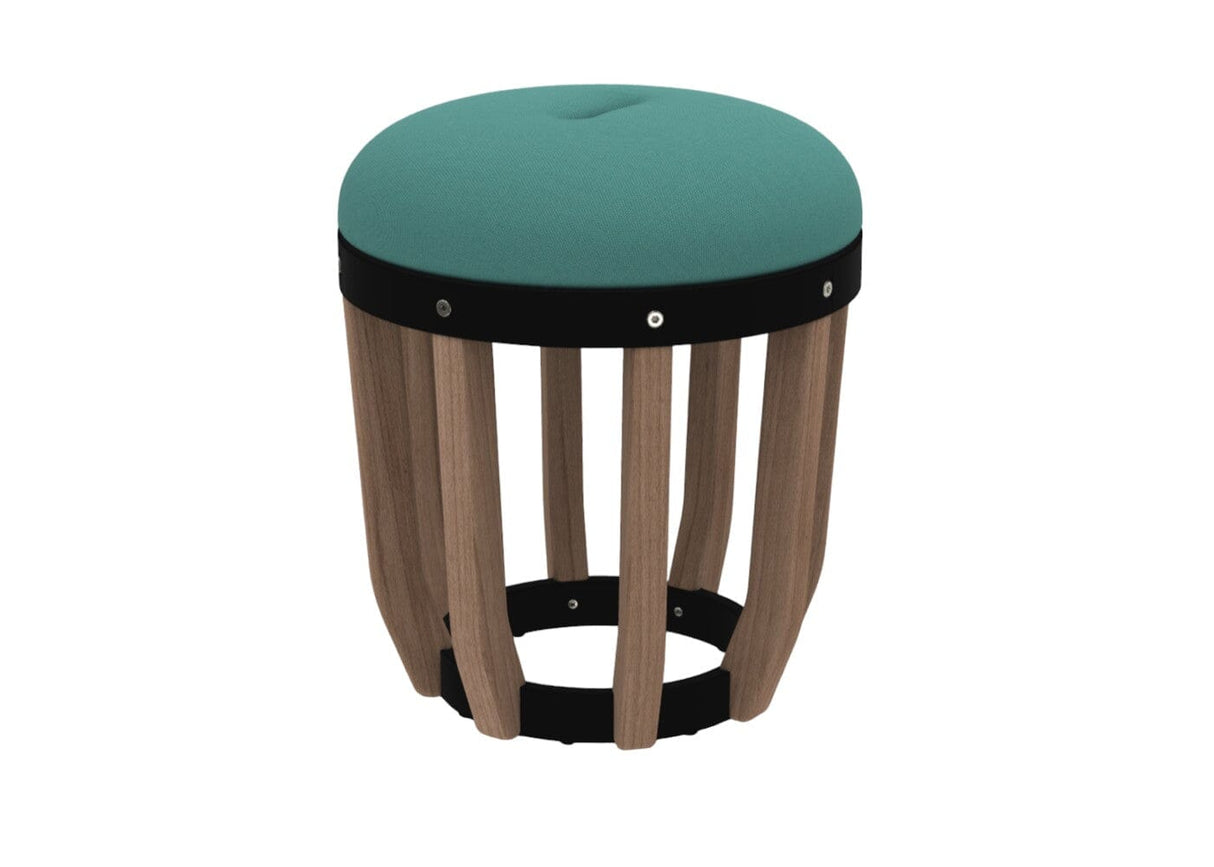 Ethimo Swing Pouf Ø40cm H:46cm Natural Teak Sepia Black Green Sardinia
