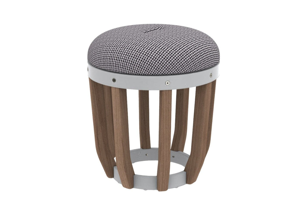 Ethimo Swing Pouf Ø40cm H:46cm Natural Teak Warmwhite Chess