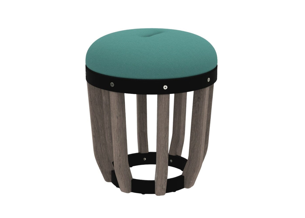 Ethimo Swing Pouf Ø40cm H:46cm Pickled Teak Sepia Black Green Sardinia