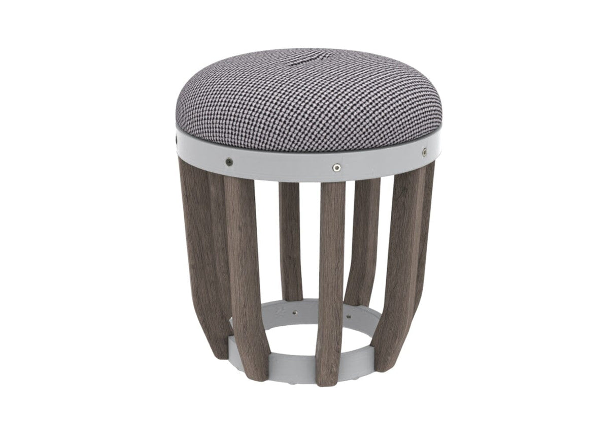 Ethimo Swing Pouf Ø40cm H:46cm Pickled Teak Warmwhite Chess