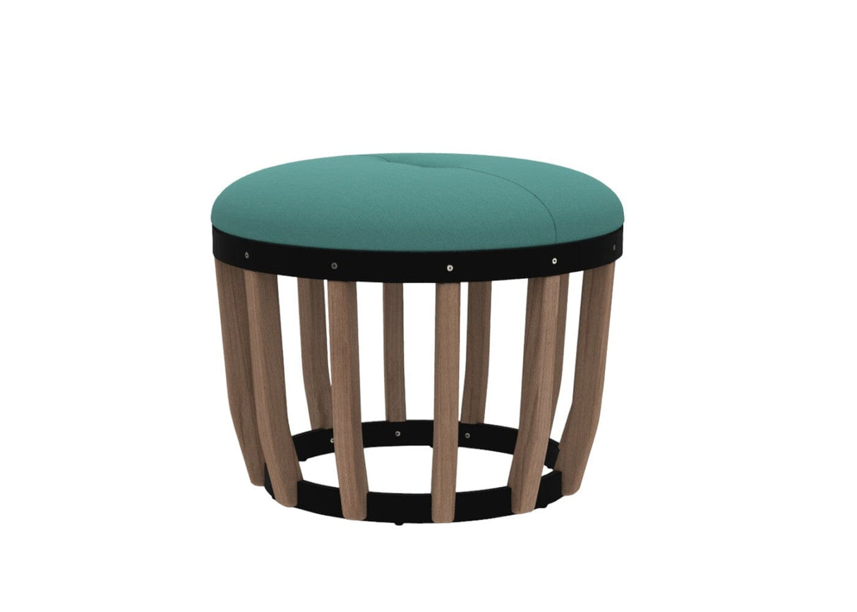 Ethimo Swing Pouf Ø60cm H:46cm Natural Teak Sepia Black Green Sardinia