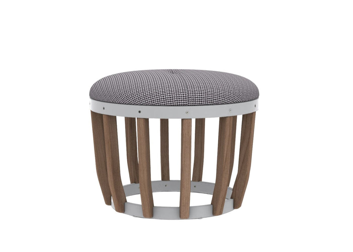 Ethimo Swing Pouf Ø60cm H:46cm Natural Teak Warmwhite Chess