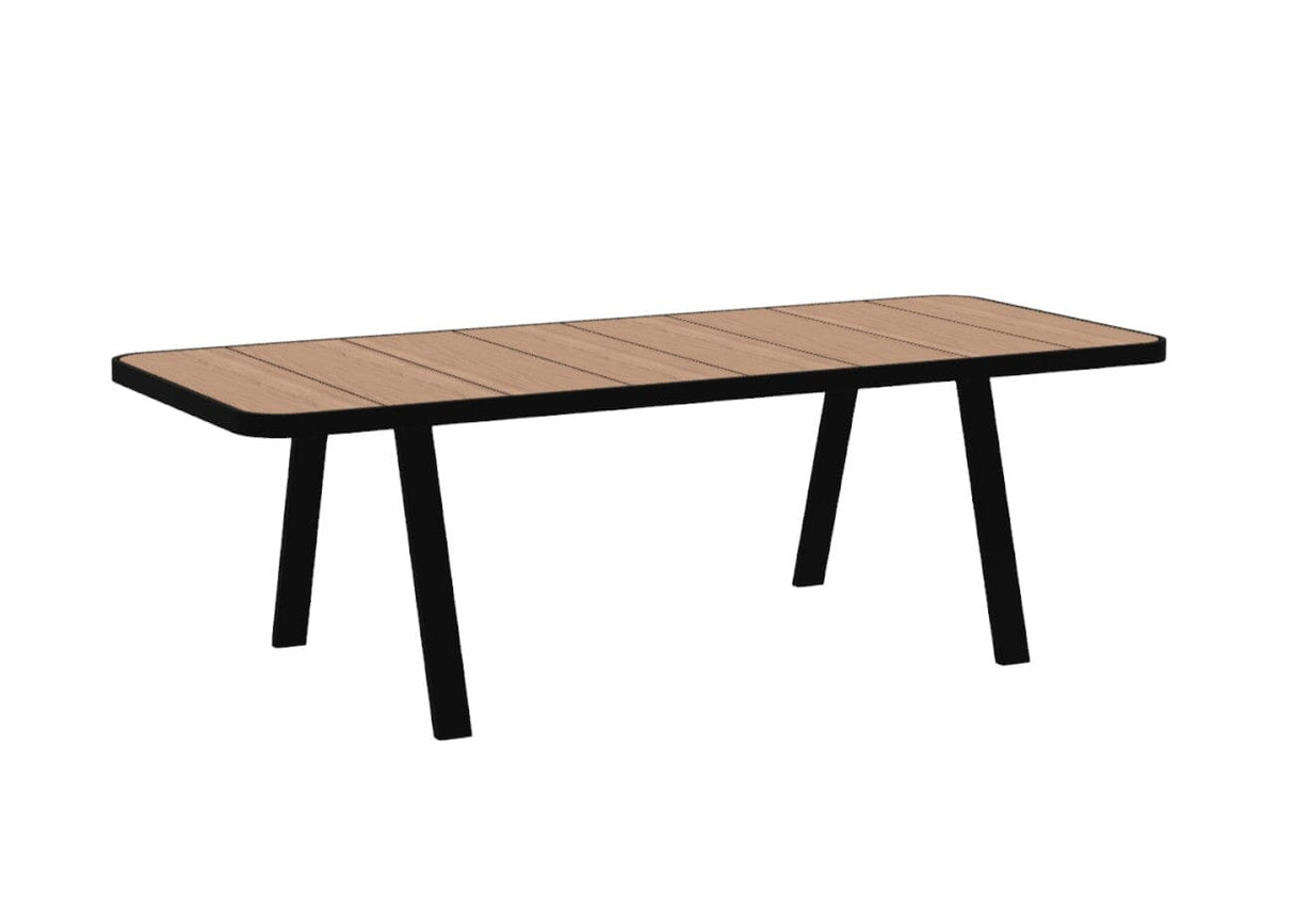 Ethimo Swing Table repas 240x100cm Natural Teak Sepia Black