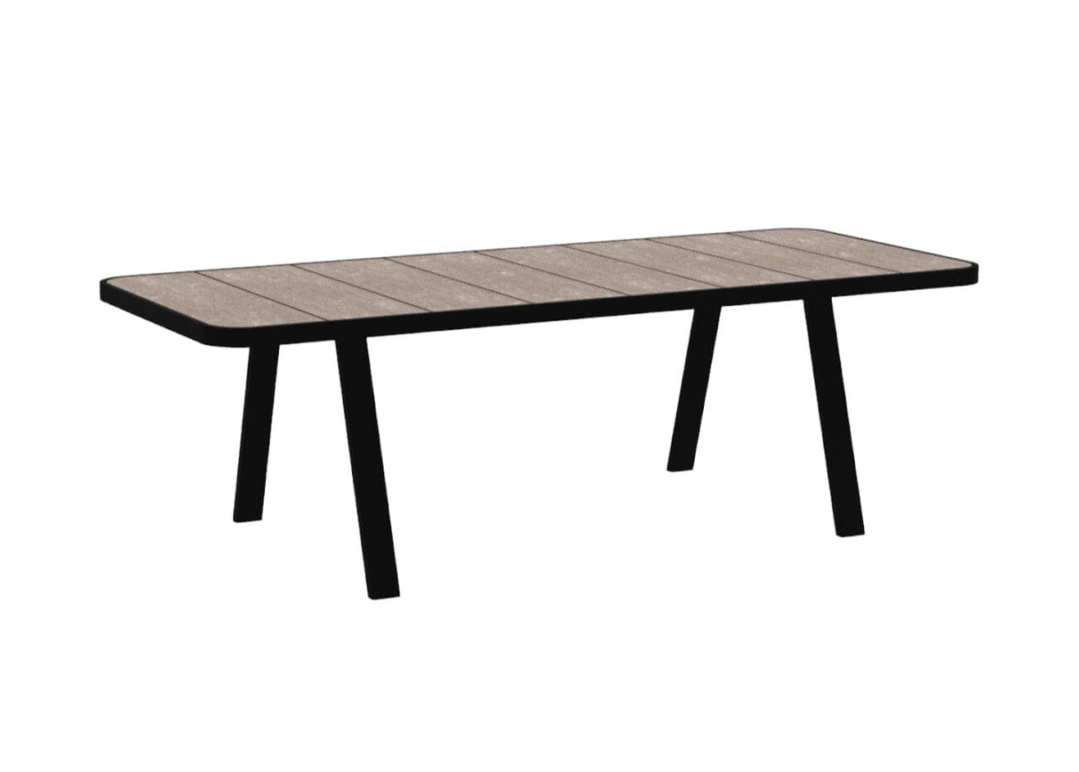 Ethimo Swing Table repas 240x100cm Pickled Teak Sepia Black