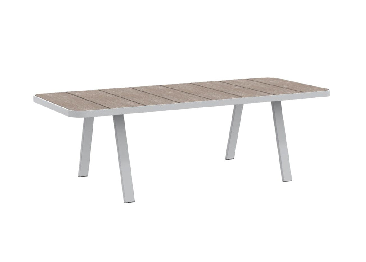 Ethimo Swing Table repas 240x100cm Pickled Teak Warmwhite