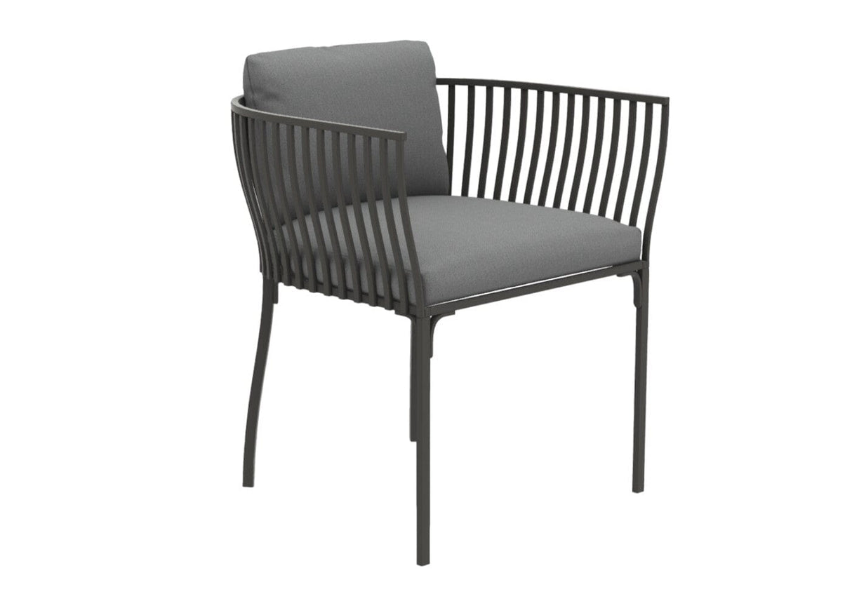 Ethimo Venexia Fauteuil repas, coussins en sus Aluminium Mineral Grey