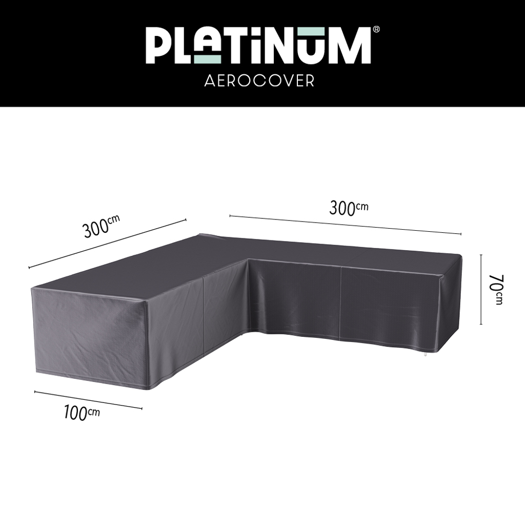 Platinum AeroCover Housse de protection pour salon d'angle Lounge forme L 300x300x100cm H:70cm