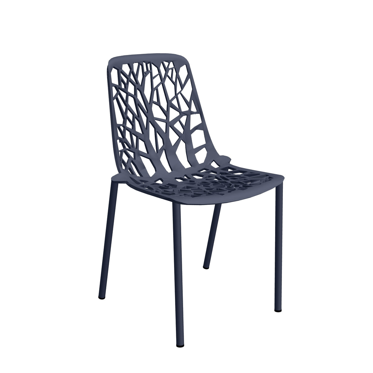 Fast Forest Chaise repas empilable Grey Blue 32