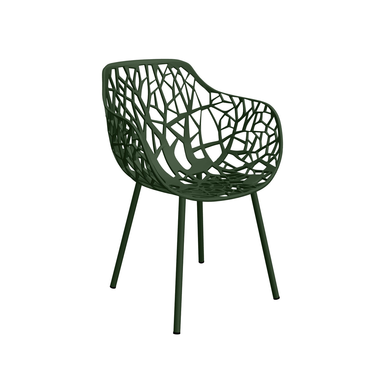Fast Forest Fauteuil repas avec accoudoirs Bottle Green 31