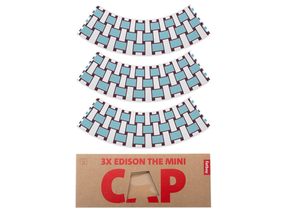 Fatboy Edison the Mini Cappie Set de 3 abat-jours amovibles Basket Weave Sky