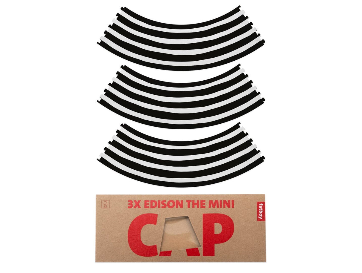 Fatboy Edison the Mini Cappie Set de 3 abat-jours amovibles Mr. Black Stripe