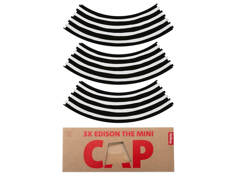 Fatboy Edison the Mini Cappie Set de 3 abat-jours amovibles Mr. Black Stripe 
