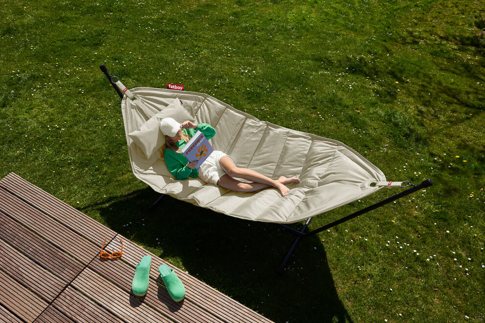 Fatboy Headdemock Deluxe Outdoor mit Gestell, Kopfstütze und Schutzhülle