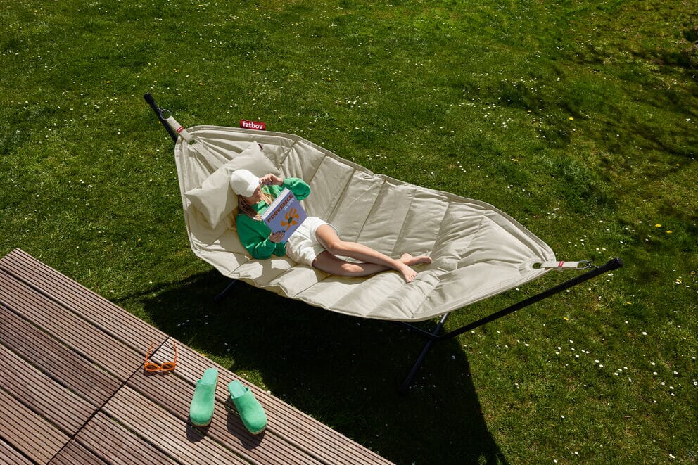 Fatboy Headdemock Deluxe Hamac Outdoor avec structure, têtière et housse de protection