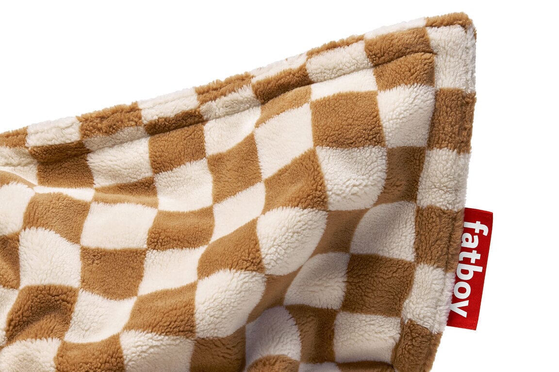 Fatboy Original Slim Teddy Chess Pouf Sac Indoor Polyester polaire très doux