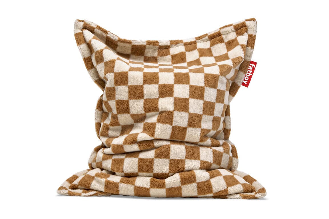 Fatboy Original Slim Teddy Chess Pouf Sac Indoor Polyester polaire très doux Almond creme