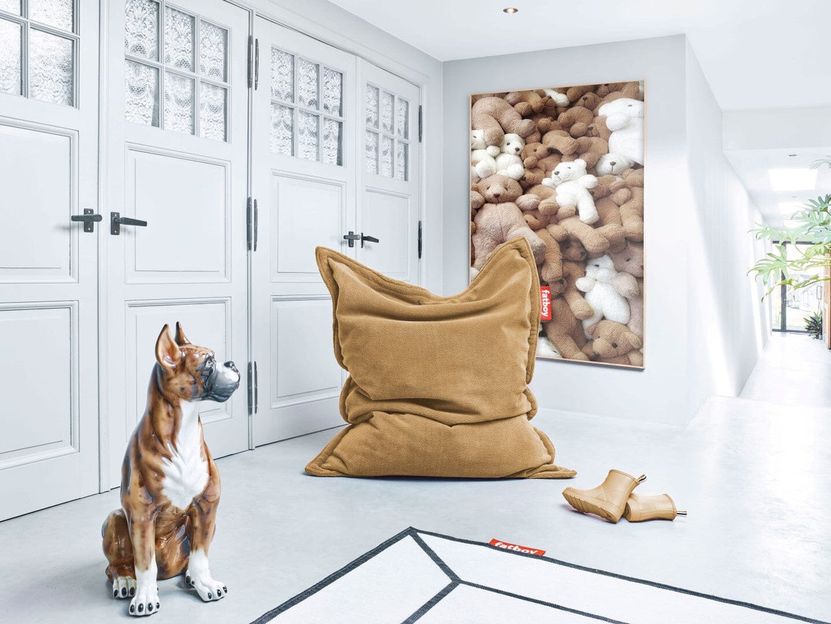 Fatboy Original Slim Teddy Pouf Sac Indoor Polyester polaire très doux