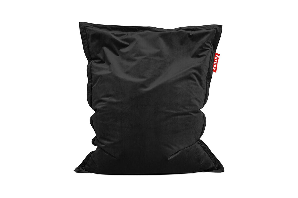 Fatboy Original Slim Velvet Pouf Sac Indoor Polyester effet velour Recycled Black