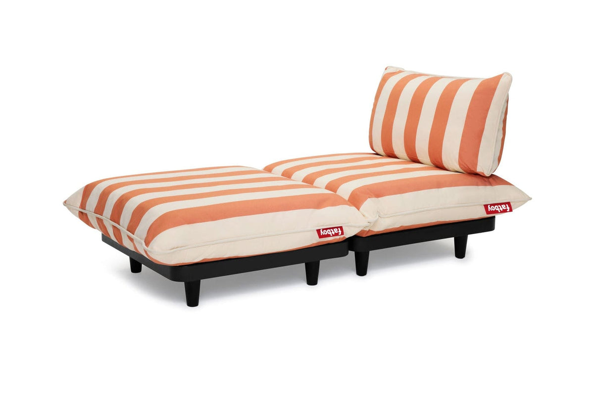 Fatboy Paletti Daybed avec coussins laminés Stripe Orange Creme Olefin (livrable dès mi-aout 2026)
