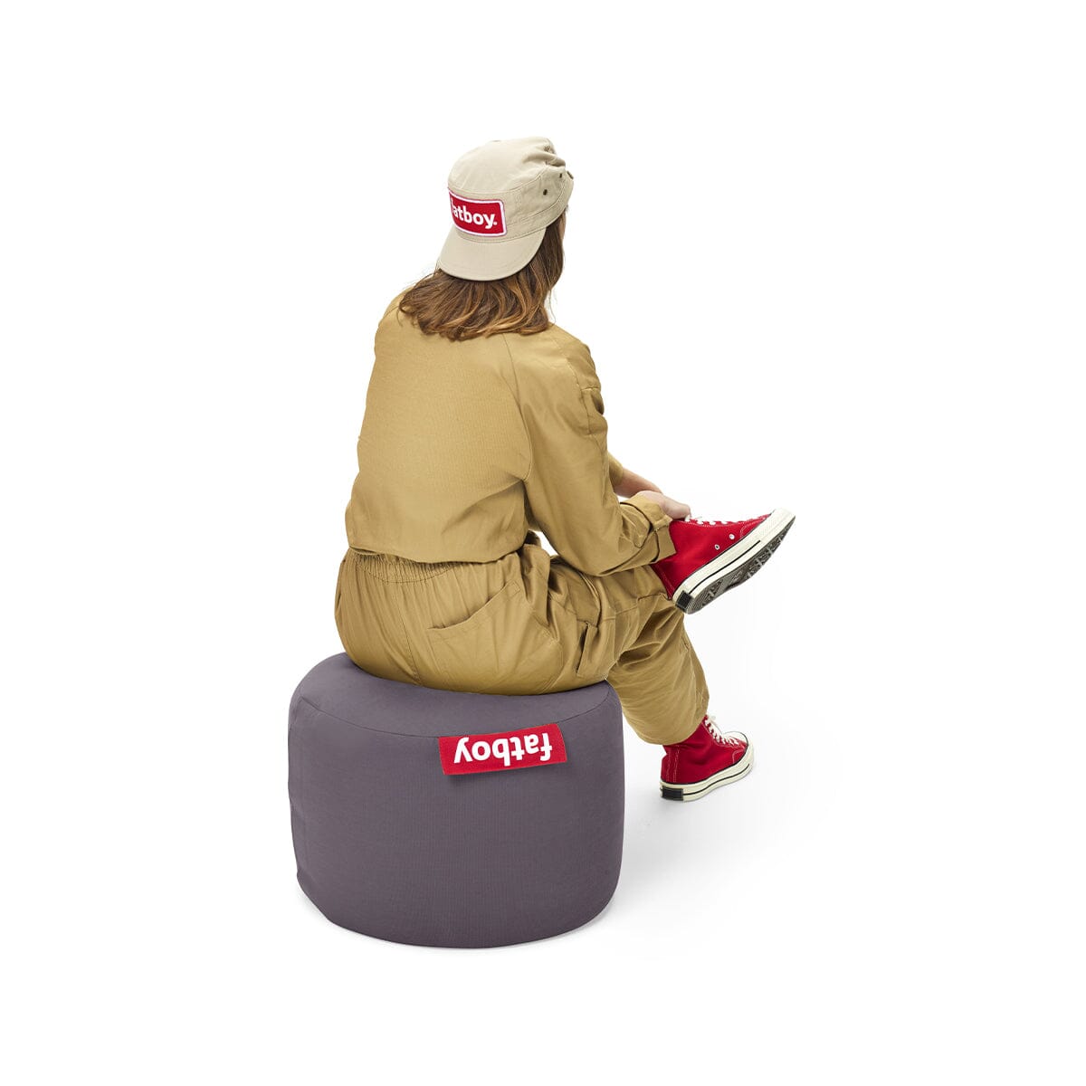 Fatboy Point Stonewashed Pouf rond Ø 50cm Indoor Coton délavé