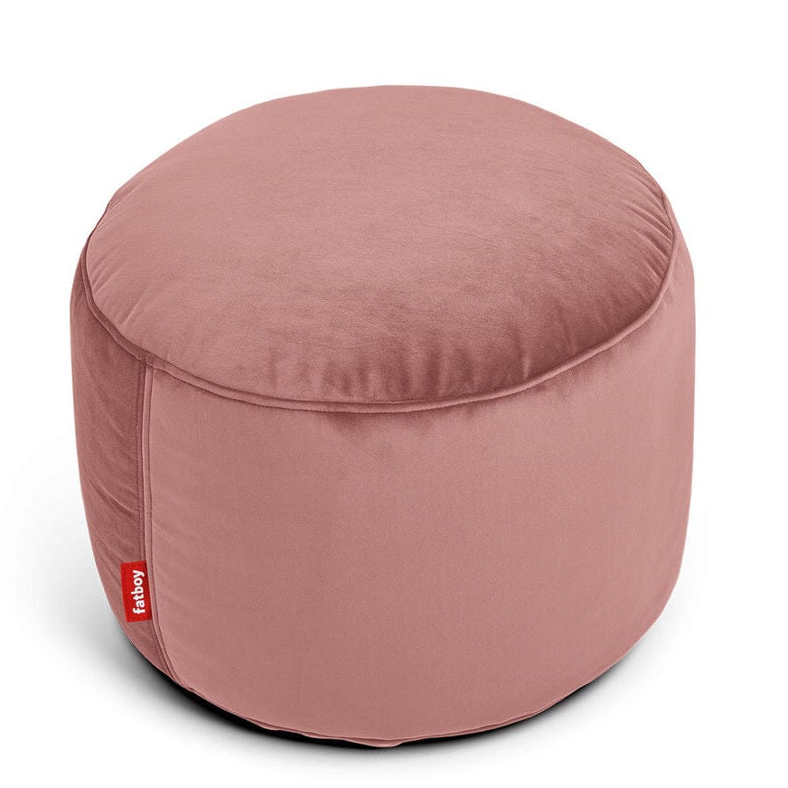 Fatboy Point Velvet Pouf rond Ø50cm Indoor Polyester effet velours Recycled Rose Quartz