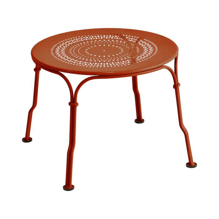 Fermob 1900 Table basse Ø45cm Orange confite E2