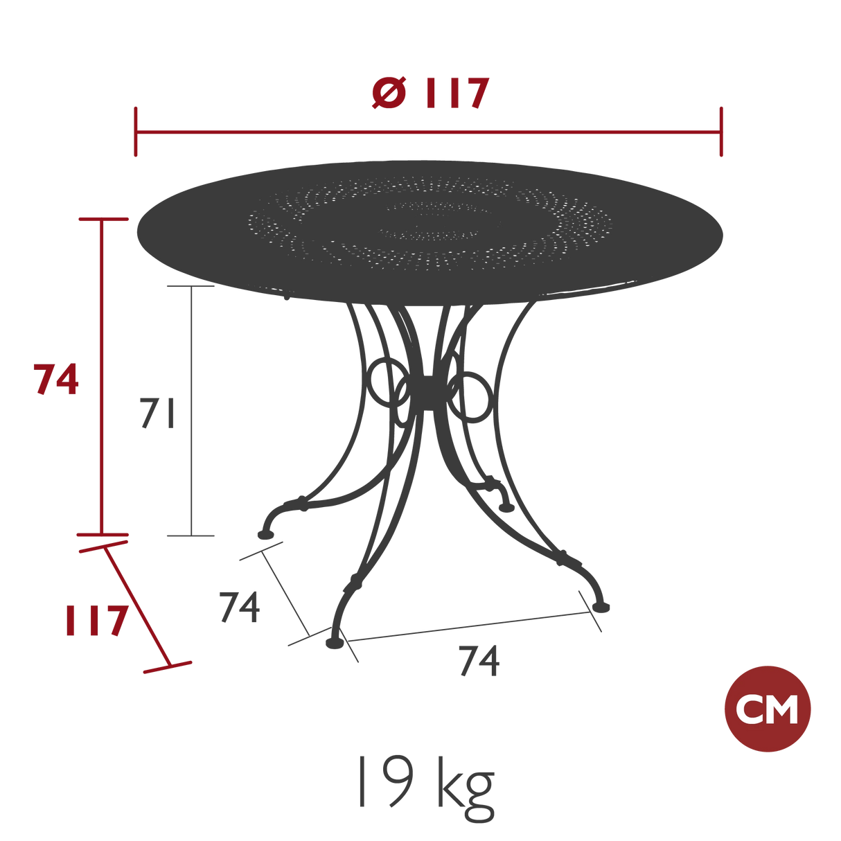 Fermob 1900 Table Ø 117cm