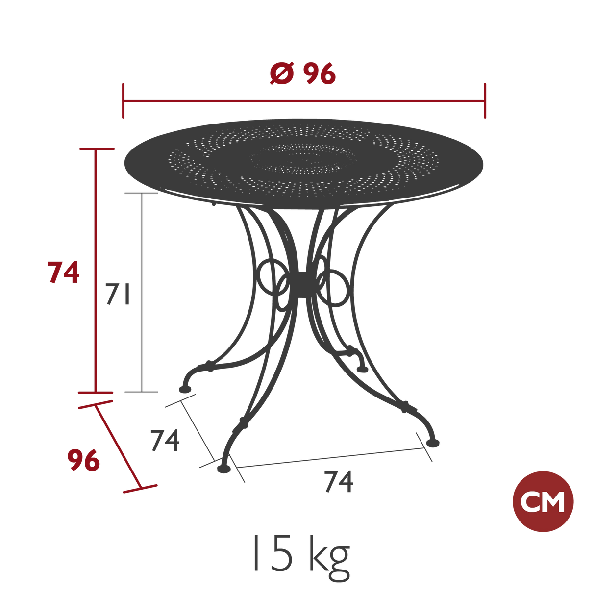 Fermob 1900 Table Ø 96cm