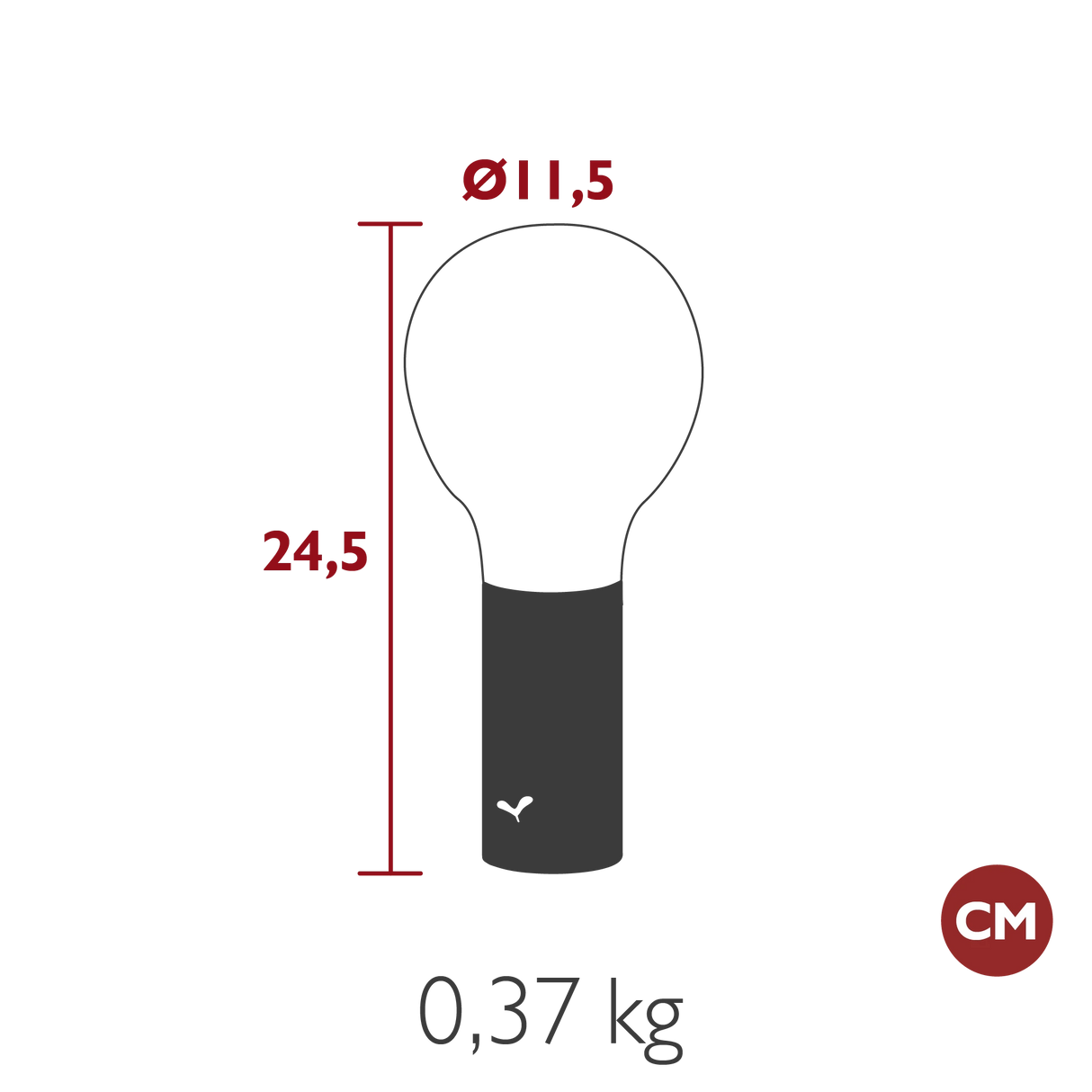 Fermob Aplô Lampe h.24cm