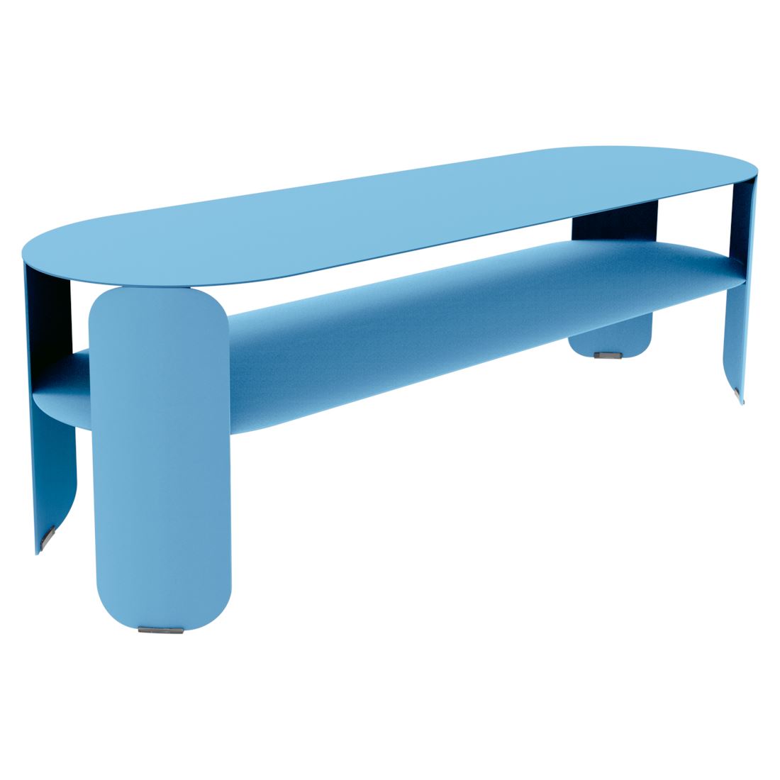 Fermob Bebop Console basse 120 x 40cm - H: 42cm Bleu maya E1