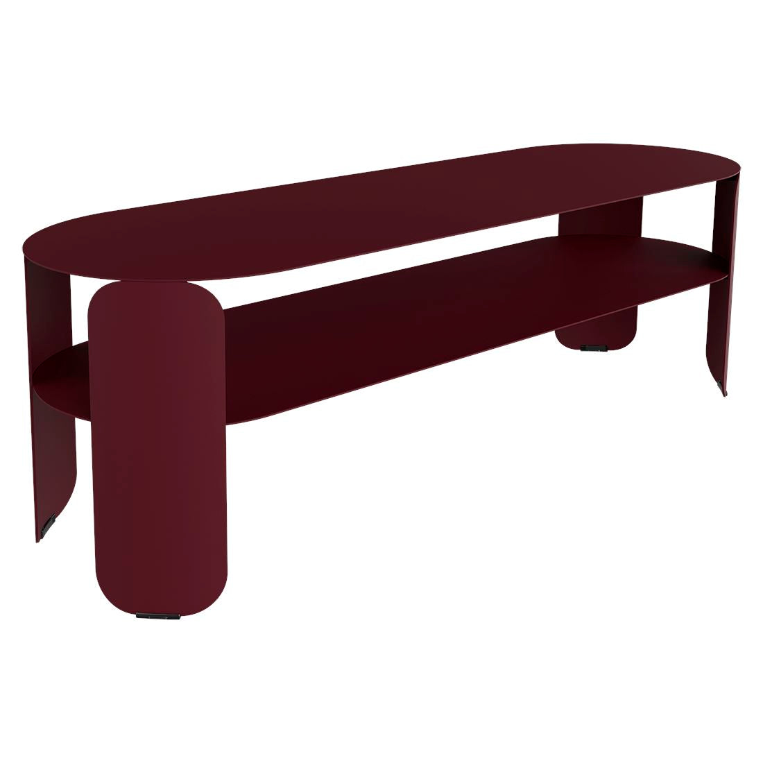 Fermob Bebop Console basse 120 x 40cm - H: 42cm Cerise noire B9