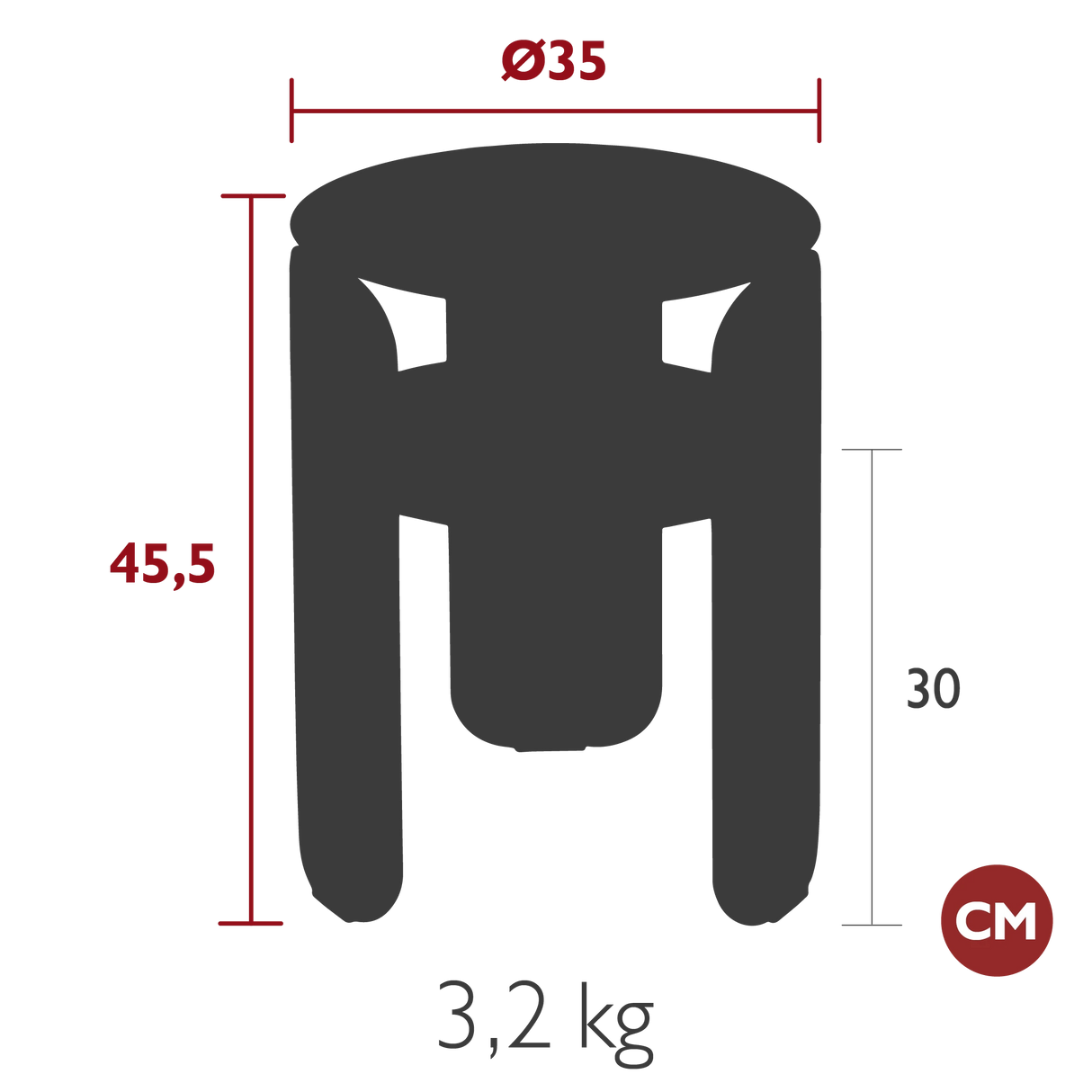 Fermob Bebop Table d'appoint Ø 35cm