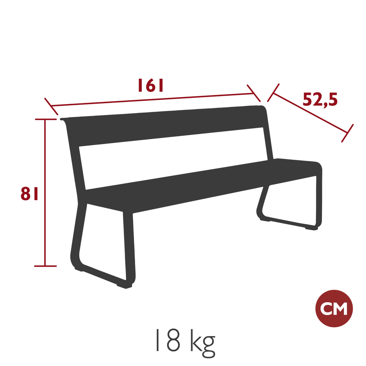 Fermob Bellevie Banc à dossier