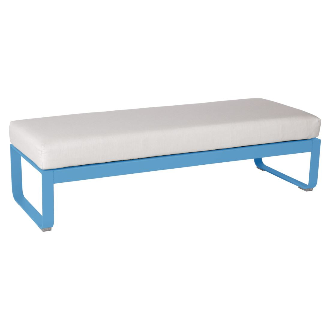 Fermob Bellevie Banquette 2 places Bleu maya E1 Blanc grisé 81