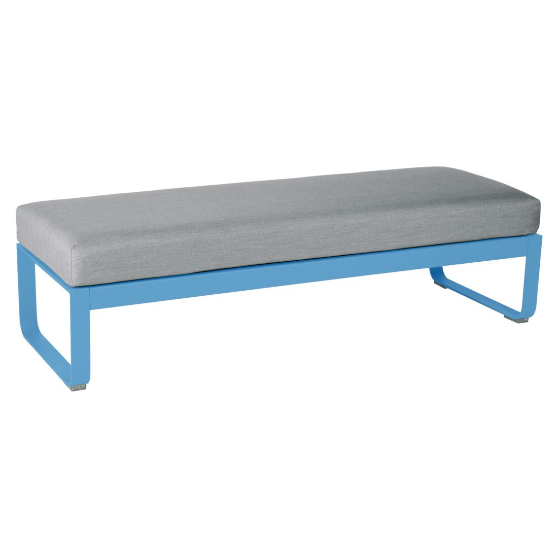 Fermob Bellevie Banquette 2 places Bleu maya E1 Gris flanelle 79