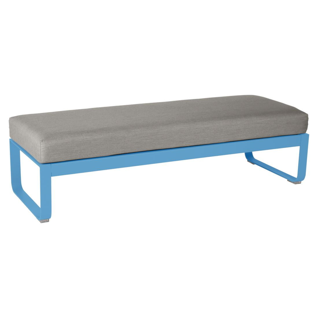 Fermob Bellevie Banquette 2 places Bleu maya E1 Taupe grisé B8