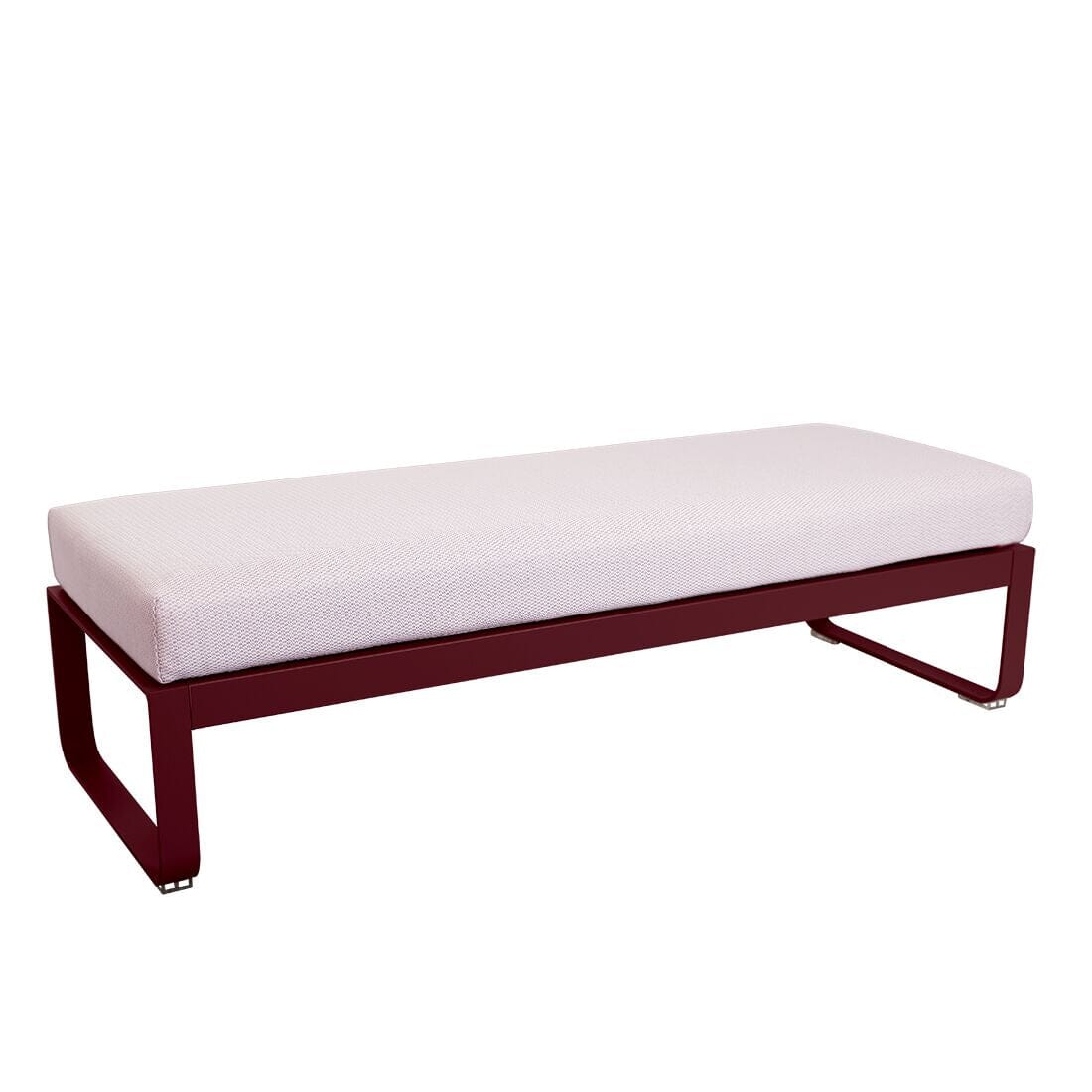 Fermob Bellevie Banquette 2 places Perle Cerise noire B9