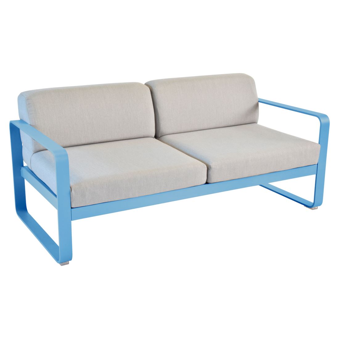 Fermob Bellevie Canapé 2 places Bleu maya E1 Gris flanelle 79