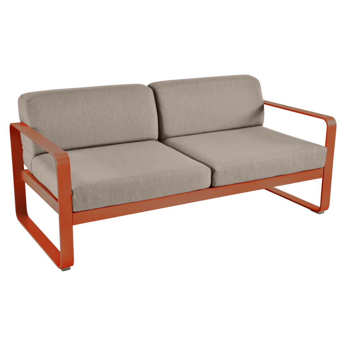 Fermob Bellevie Canapé 2 places Orange confite E2 Taupe grisé B8