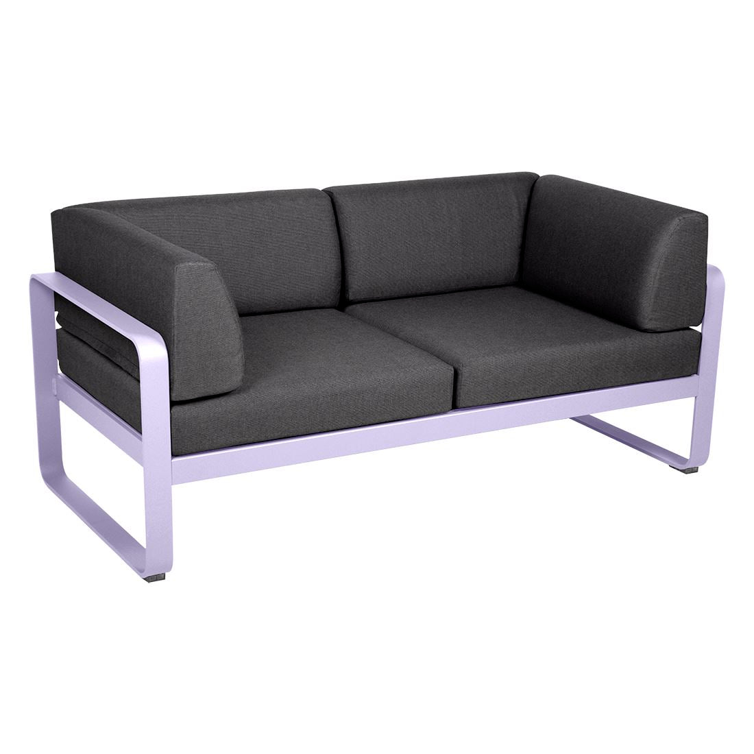 Fermob Bellevie Canapé Club 2 places Guimauve D1 Gris graphite A3