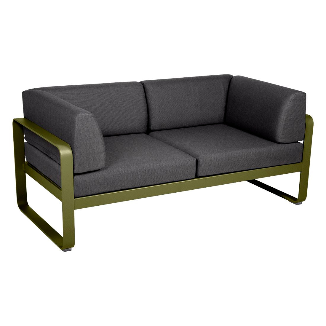 Fermob Bellevie Canapé Club 2 places Pesto D3 Gris graphite A3