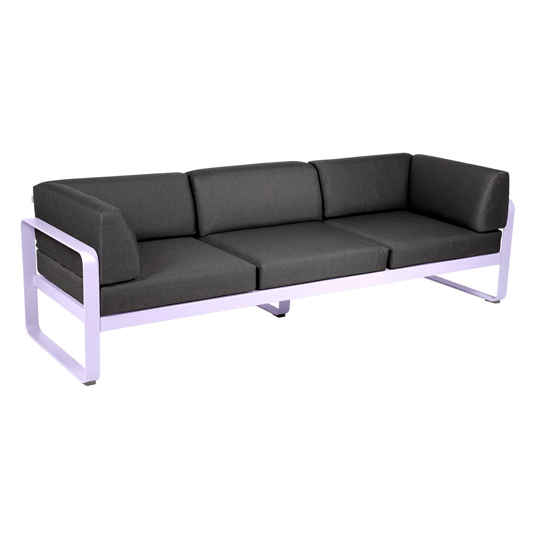 Fermob Bellevie Canapé club 3 places Guimauve D1 Gris graphite A3